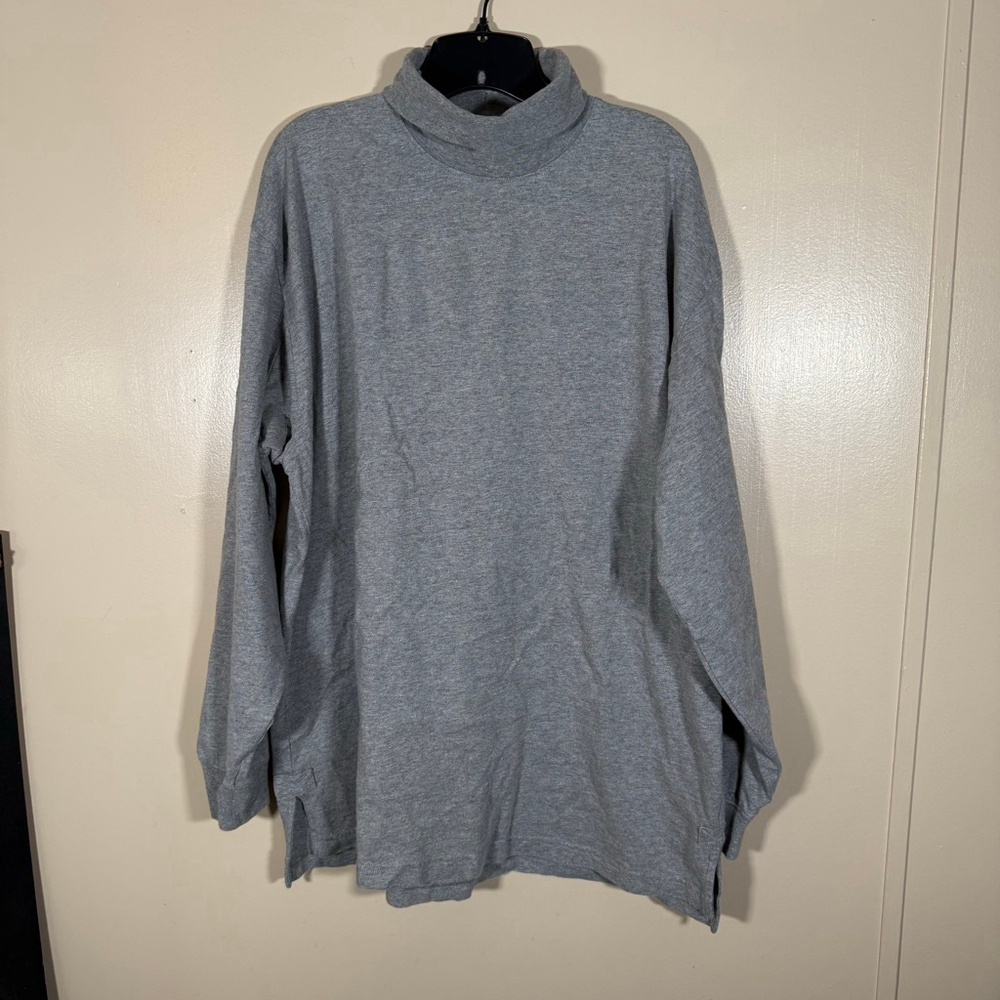 Men's Duluth Trading Co Gray Long Sleeve Turtleneck Shirt XL Longtail